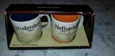 Demitasse Starbucks City Mugs 3 oz NETHERLANDS & AMSTERDAM New Set 2 Cups GS. - Sold on eBay Feb, 3rd 2019 for $34.95