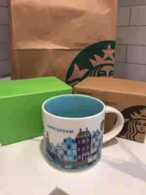 Starbucks Amsterdam YAH Mug Houses Canal Netherlands Coffee Cup You Are Here New - Sold on eBay Jan, 31st 2019 for $36.99