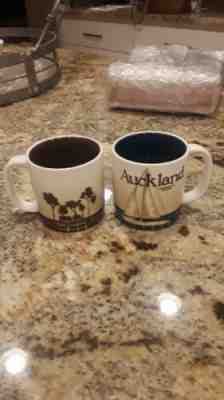 Starbucks Coffee Collector Series 2008 3oz mugs Aotearoa New Zealand & Auckland - Sold on eBay Feb, 9th 2019 for $31.99
