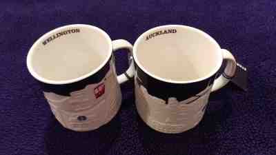 NWT NEW STARBUCKS RELIEF MUG SET OF WELLINGTON & AUCKLAND (DISCONTINUED) - Sold on eBay Jan, 14th 2019 for $125.00