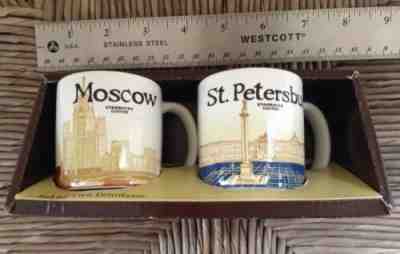 New In Box with Russian label.Starbucks Demitasse Cups Moscow & St.Petersburg - Sold on eBay Feb, 6th 2019 for $8.00