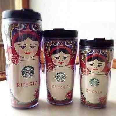 NEW Starbucks Coffee Russia Moscow Tumbler Matryoshka Family Set 8+12+16oz (3pc) - Sold on eBay Dec, 27th 2018 for $79.99