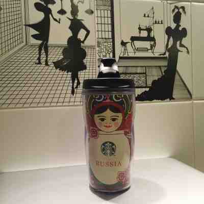NEW!!! 8oz 237ml Starbucks Russia Moscow Tumbler Holder Matryoshka Nesting Doll - Sold on eBay Dec, 27th 2018 for $24.99
