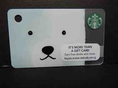 Starbucks Singapore 2016 X'mas Mini Polar Bear gift card  - Sold on eBay Jan, 11th 2019 for $9.99