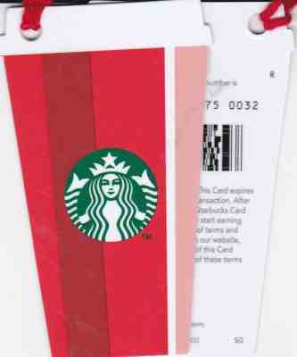 1 Starbucks card, Singapore Christmas Cup with R backside RRR - Sold on eBay Jan, 8th 2019 for $7.95