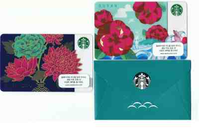 Starbucks Card Korea 2 pcs Limited Edition Busan Card Coffee and Liberation Day  - Sold on eBay Feb, 9th 2019 for $3.00