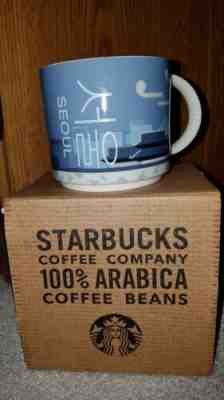 NEW NIB 2016 STARBUCKS SEOUL South Korea Palace 14 oz full size Coffee MUG  - Sold on eBay Jan, 27th 2019 for $38.99