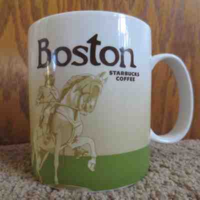 Starbucks 2011 Boston Cup Mug Green with Horse - Sold on eBay Feb, 13th 2019 for $19.97