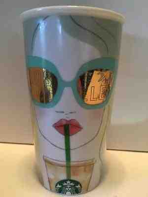 2016 Starbucks Los Angeles LA Girl Double Wall Traveler Ceramic Tumbler 12 oz - Sold on eBay Feb, 13th 2019 for $75.00