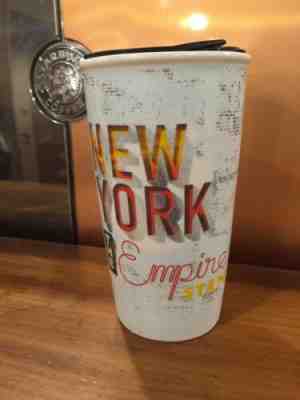 Starbucks New York State DoubleWall Ltd Edition Traveler Tumbler Ceramic Mug NEW - Sold on eBay Feb, 13th 2019 for $31.67