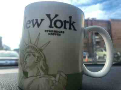 Starbucks NEW YORK Stoneware COFFEE MUG 2008 Collector Series 16 oz LADY LIBERTY - Sold on eBay Feb, 13th 2019 for $15.60