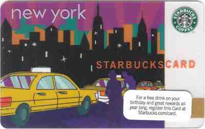 STARBUCKS GIFT CARD ORIGINAL ©2010 NEW YORK - Sold on eBay Feb, 10th 2019 for $6.99