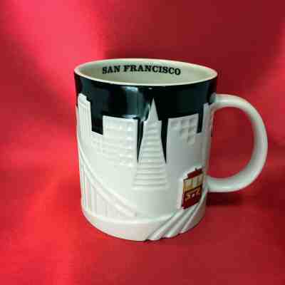Starbucks 2012 San Francisco Collector Series Coffee Mug Relief Skyline Trolley  - Sold on eBay Feb, 14th 2019 for $19.00