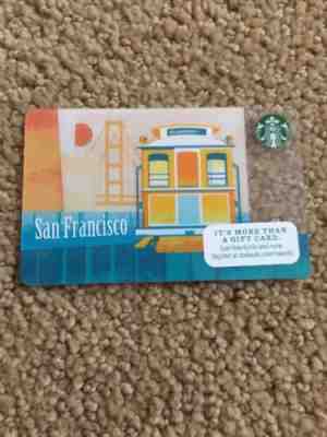 San Francisco Starbucks Coffee Gift Cards -  Cable Car Golden Gate Bridge 2014?? - Sold on eBay Feb, 9th 2019 for $1.99