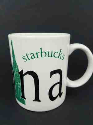 Starbucks VIENNA City Mug Large Collector Series 2002 Coffee Ceramic Ivory Green - Sold on eBay Dec, 27th 2018 for $13.00