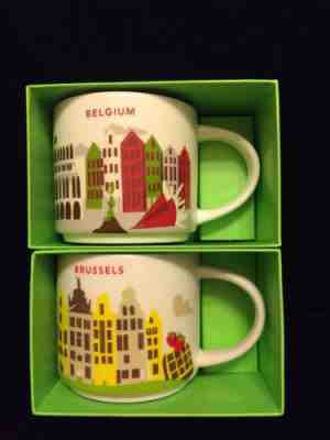 Starbucks Brussels Belgium YAH Mug Set Grand Place Waffles Chocolate Frites New - Sold on eBay Jan, 17th 2019 for $99.99