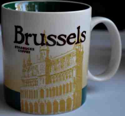 Starbucks 2011 BRUSSELS Large 16 oz. Coffee Mug Cup Green Global Icon RETIRED - Sold on eBay Dec, 8th 2018 for $29.99