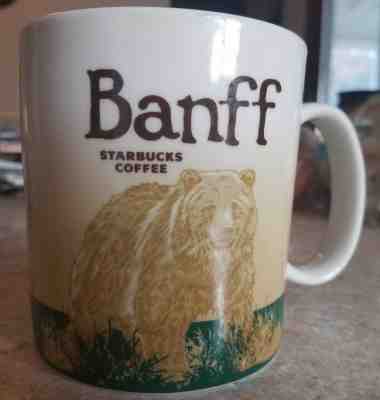 16oz Starbucks Coffee Mug Banff Canada Collector Series Grizzly Bear 2011 - Sold on eBay Jan, 5th 2019 for $88.00