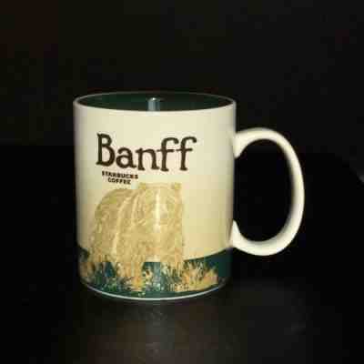 Starbucks Banff Collector Series Coffee Mug Cup Green Grizzly Bear 2012 Canada - Sold on eBay Dec, 27th 2018 for $60.00