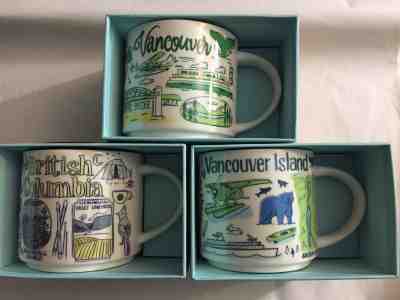 Starbucks Been There Series Collection Vancouver island & VANCOUVER & B.C 3 MUGS - Sold on eBay Feb, 7th 2019 for $99.99