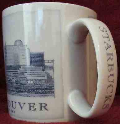 Starbucks 2006 18oz Architectural Series Mug Vancouver Sea to Sky Blue  - Sold on eBay Feb, 7th 2019 for $16.00