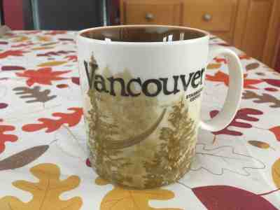 Starbucks Vancouver Collector Icon Series Coffee Mug Capilano Suspension Bridge - Sold on eBay Feb, 2nd 2019 for $13.00