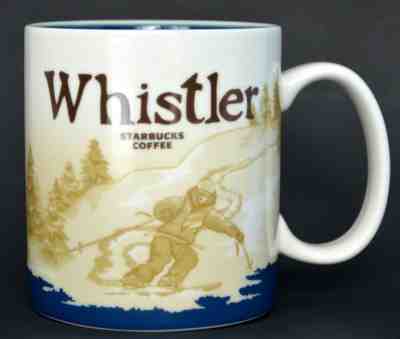 Whistler Starbucks coffee mug Collector Series 2009 16oz cup - Sold on eBay Dec, 21st 2018 for $40.00