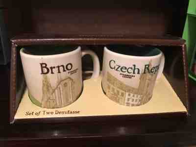 BRAND NEW Starbucks City Mug BRNO & Czech Republic Set of Two Demitasse - Sold on eBay Nov, 21st 2018 for $28.99