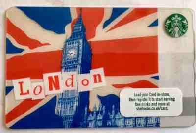 STARBUCKS LONDON 2015 ***BIG BEN*** GIFT CARD England New - Sold on eBay Jan, 29th 2019 for $6.97