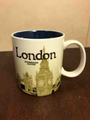 Starbucks London England City Mug Big Ben Skyline Blue 2012 Coffee Cup 16 oz - Sold on eBay Jan, 27th 2019 for $29.88