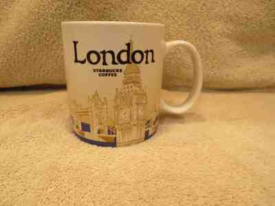 Starbucks London England - Mug "Big Ben Skyline" Blue 2014 Coffee Cup 16 oz - Sold on eBay Jan, 26th 2019 for $13.00
