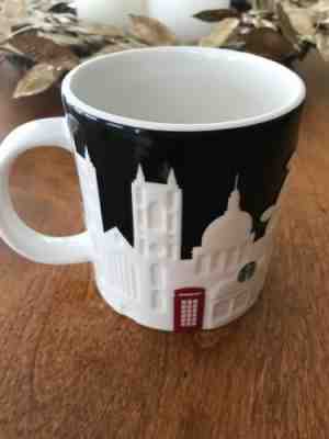 Starbucks Collector Series 2011 London Big Ben Black & White Relief Coffee Mug  - Sold on eBay Jan, 17th 2019 for $38.00