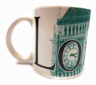 Starbucks London City Mug Collector Series 1994 Big Ben Clock Green - Sold on eBay Jan, 13th 2019 for $13.33
