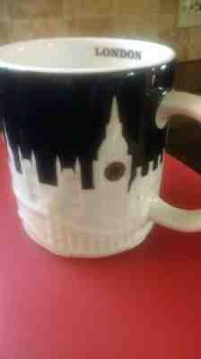 Starbucks London Relief Mug Red Booth/Big Ben/Tower Bridge/Eye/St Paul Cathedral - Sold on eBay Dec, 23rd 2018 for $20.00