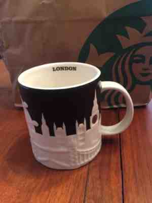 Starbucks London Relief Mug Red Booth/Big Ben/Tower Bridge/Eye/St Paul Cathedral - Sold on eBay Dec, 7th 2018 for $39.99