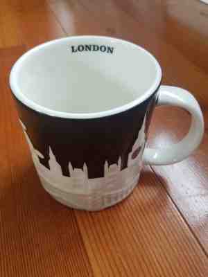 Starbucks London Relief Mug Red Booth/Big Ben/Tower Bridge/Eye/St Paul Cathedral - Sold on eBay Nov, 17th 2018 for $25.59
