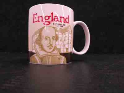Starbucks Coffee England Shakespeare Graphic 16fl Oz Mug Beige Brown  - Sold on eBay Feb, 10th 2019 for $32.00