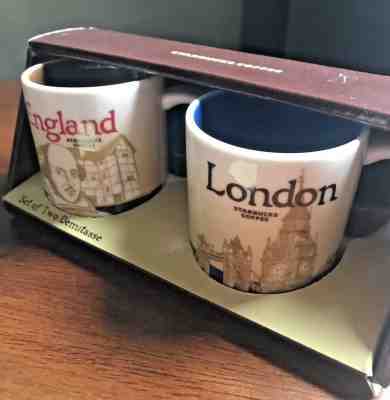 STARBUCKS Set of Two NIP Demitasse - LONDON, ENGLAND UK SHAKESPEARE 2011 Cups - Sold on eBay Dec, 24th 2018 for $30.00