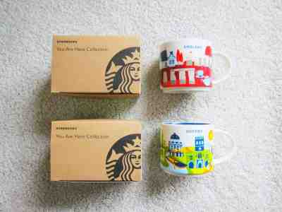 NEW Starbucks You Are Here England & Oxford Mug with Box YAH Combo Set 14 oz - Sold on eBay Nov, 25th 2018 for $69.99