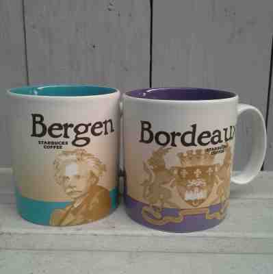 2 Original Starbucks City Mugs 16 oz Bergen & Bordeaux Series 2016 DISCONTINUED - Sold on eBay Jan, 15th 2019 for $60.00