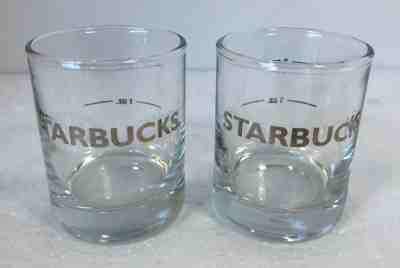 Lot of 2 Starbucks 1 oz and 2 oz Marked Espresso Shot Glasses Nice Clear Glass - Sold on eBay Feb, 11th 2019 for $19.78