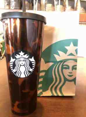 NEW Tortoise Starbucks Cold Cup Tumbler 24 oz Venti HTF Very nice!! - Sold on eBay Feb, 8th 2019 for $39.99