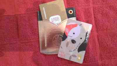 STARBUCKS CHINA Year of the DOG Gift Card w/Nice Leather Holder US Seller  - Sold on eBay Jan, 30th 2019 for $4.23