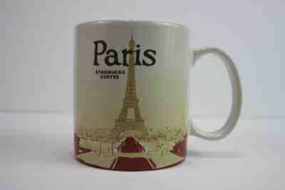 Starbucks PARIS Eiffel Tower Coffee Mug Cup 16 oz 2013 Beige Red W/out Box - Sold on eBay Feb, 5th 2019 for $29.75
