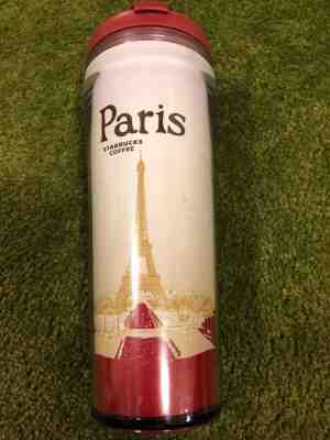 STARBUCKS PARIS Eiffel Tower To Go Travel Tumbler with Lid 12 oz - Sold on eBay Jan, 3rd 2019 for $19.99