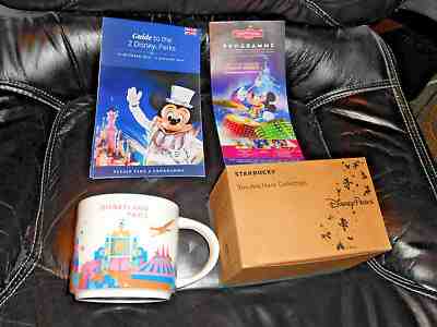 Disneyland PARIS STARBUCKS YAH You Are Here 14OZ coffee mug+GUIDE maps holiday - Sold on eBay Nov, 20th 2018 for $45.00