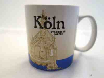 STARBUCKS 2016 KOLN GERMANY GLOBAL CITY MUG - 16 FL OZ - BLUE WHITE - Sold on eBay Feb, 1st 2019 for $14.50