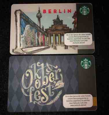 2 x Starbucks Germany card Lot. Berlin Oktoberfest NEW  - Sold on eBay Dec, 6th 2018 for $5.49