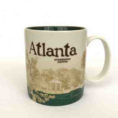 STARBUCKS 16 OZ ATLANTA COFFEE MUG GLOBAL ICON CITY COLLECTOR SERIES GEORGIA - Sold on eBay Feb, 7th 2019 for $9.50