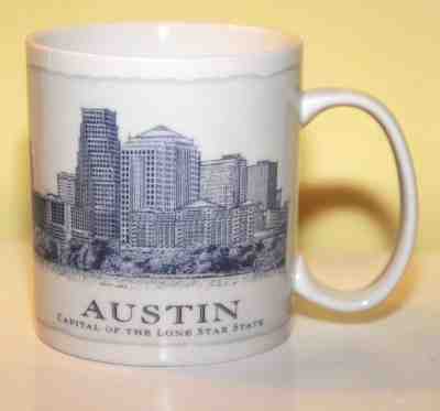 Starbucks City Coffee Mug Austin Texas 18 oz Cup 2008 Lone Star State Capital - Sold on eBay Jan, 28th 2019 for $20.00